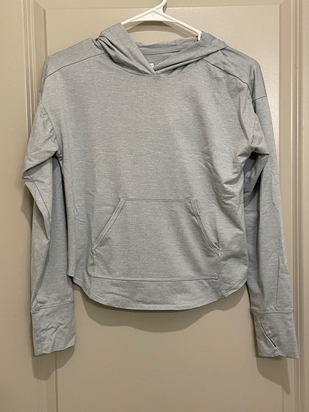 Light Gray girls Hooded Athletic Tee